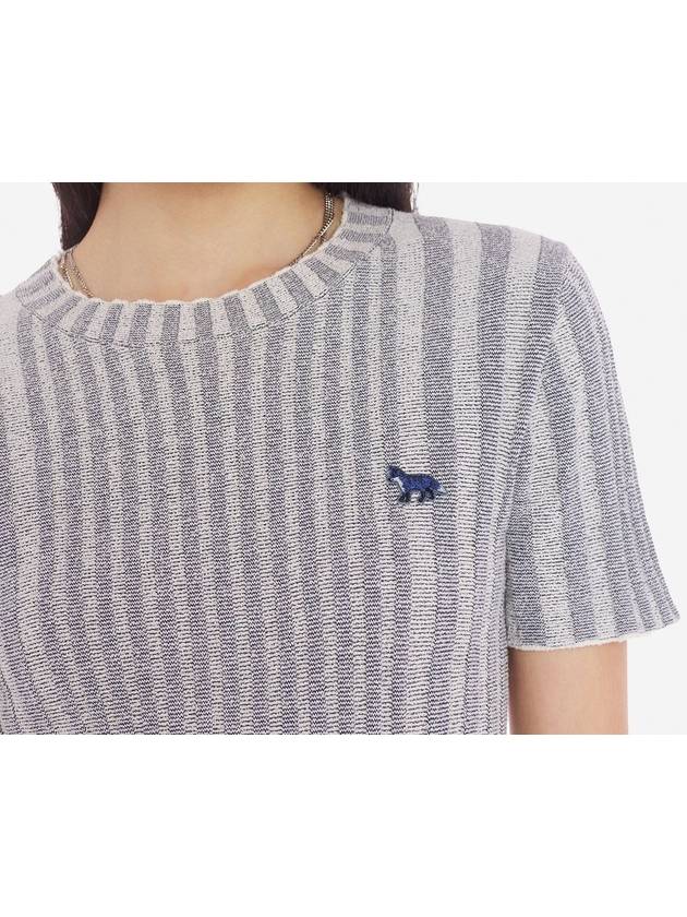 Baby Fox Crew Neck Knit TShirt Short Sleeve Tee - MAISON KITSUNE - BALAAN 4