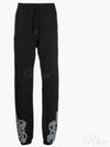 Logo Print Drawstring Sweat Track Pants Black - MARCELO BURLON - BALAAN 2