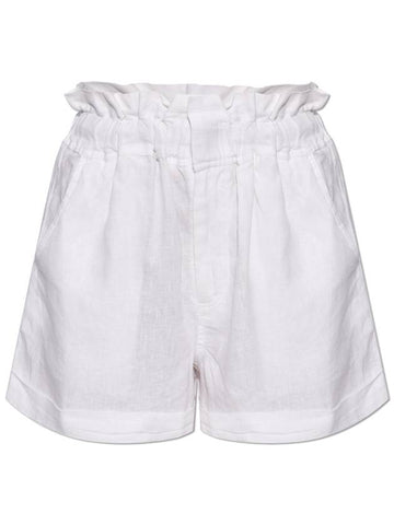 Posse Linen 'Ducky' Shorts, Women's, White - POSSE - BALAAN 1