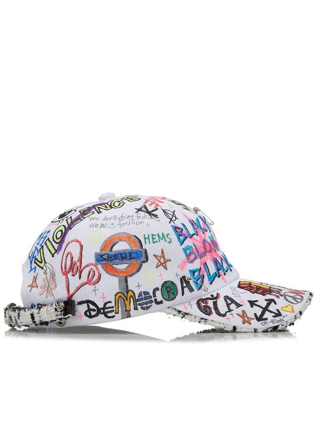 Tweed Hommage Graffiti Ball Cap White - BLACKBLOND - BALAAN 3