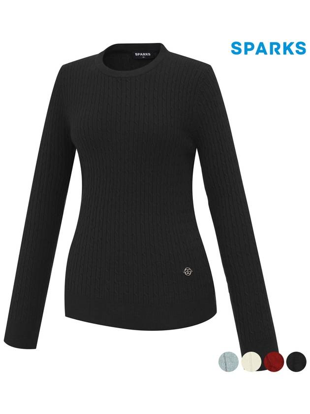 Women s Twist Round Knit Sweater SO3LKT005 - SPARKS - BALAAN 5