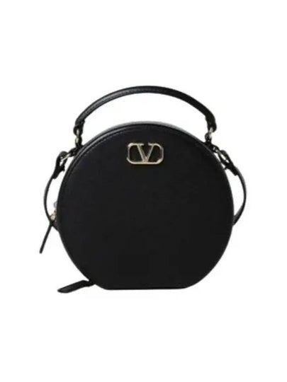 V Logo Signature Round Mini Bag Black - VALENTINO - BALAAN 2