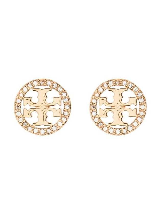 Miller Crystal Stud Earrings Rose Gold - TORY BURCH - BALAAN 2