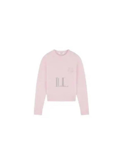 Bold Fox Head Embroidered Crop Knit Top Pink - MAISON KITSUNE - BALAAN 2