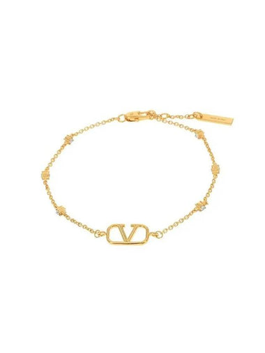 Valentino 5Y2J0S02 YCW MH5 J0S02 Garavani V logo bracelet - RED VALENTINO - BALAAN 1