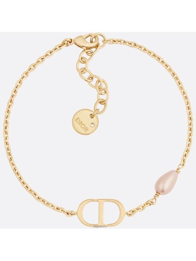 Petit CD Pink Resin Pearl Bracelet Gold - DIOR - BALAAN 2