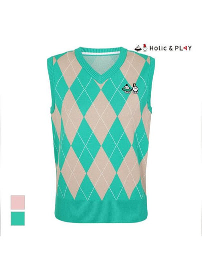 Argyle V-neck VestHE1WSV001 - HOLIC&PLAY - BALAAN 2