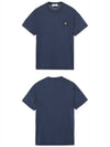 Logo Patch Short Sleeve T-Shirt Avio Blue - STONE ISLAND - BALAAN 5