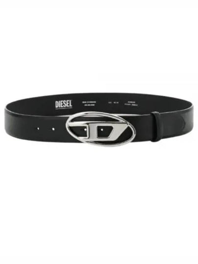 1DR Logo Buckle Leather Belt Black - DIESEL - BALAAN 2