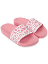 Jeanne Logo Print Slippers Pink - MONCLER - BALAAN.