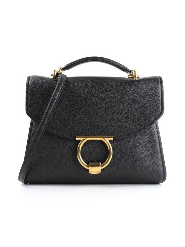 Gancini Small Tote Bag Black - SALVATORE FERRAGAMO - BALAAN 2