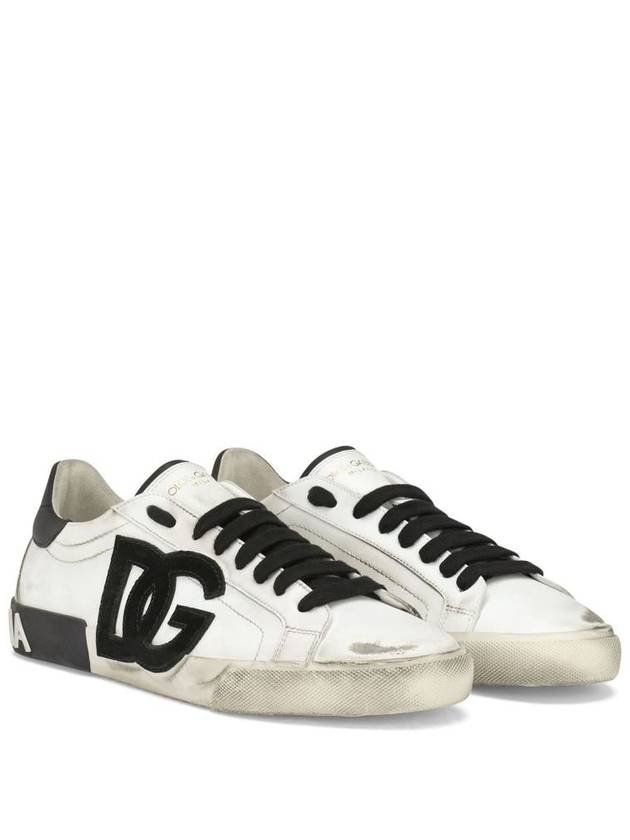 Portofino Vintage Sneakers White Black - DOLCE&GABBANA - BALAAN 3