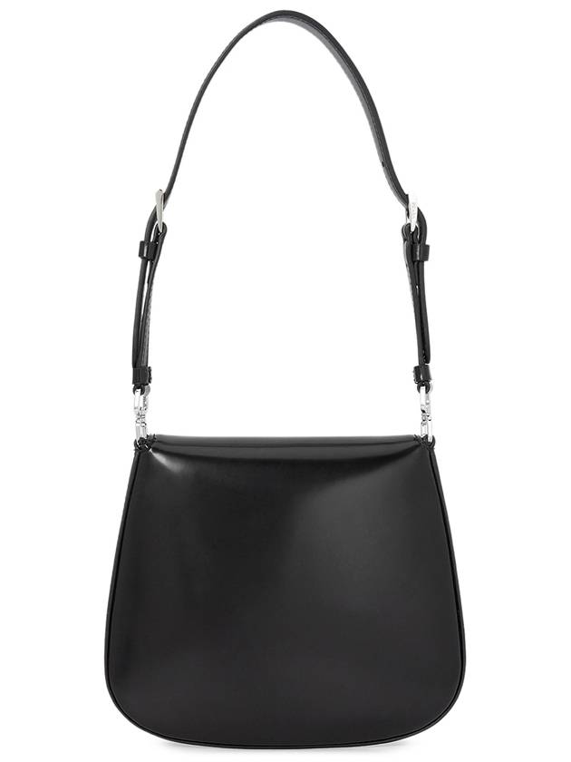 Cleo Brushed Leather Mini Shoulder Bag Black - PRADA - BALAAN 6