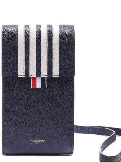 4-Bar Stripe Phone Holder Cross Bag Navy - THOM BROWNE - BALAAN 2