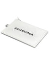 Cash Logo Strap Double Pouch Strap Card Wallet White - BALENCIAGA - BALAAN 5