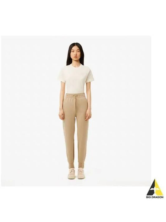 Women s double face jogger pants beige - LACOSTE - BALAAN 1