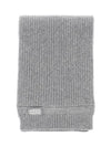 Intarsia Logo Wool Cashmere Muffler Gray - MIU MIU - BALAAN 1