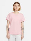 Women's Sportswear Club Essentials Logo Crew Neck Short Sleeve T-Shirt Pink - NIKE - BALAAN 2