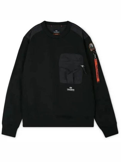 Men's Sabre Crew Neck Sweatshirt Black - PARAJUMPERS - BALAAN 2