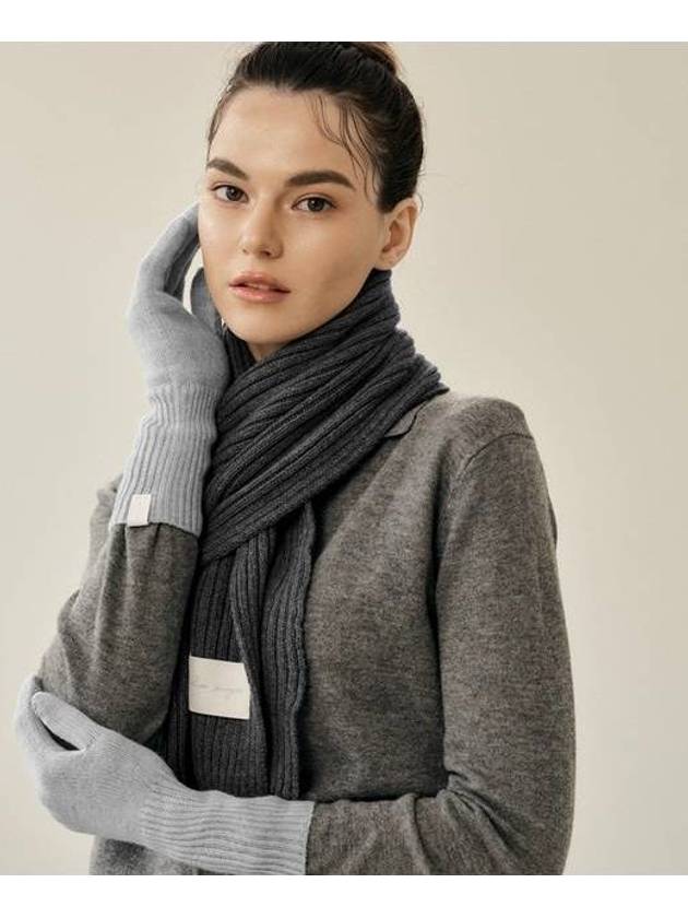 Wool 100 Globe Muffler Gray - WHITE PROJECT - BALAAN 1