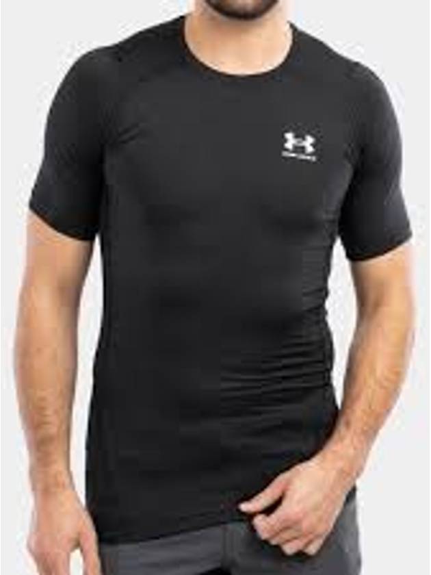 Men's Heart Gear Compression Short Sleeve T-Shirt Black - UNDER ARMOUR - BALAAN 5