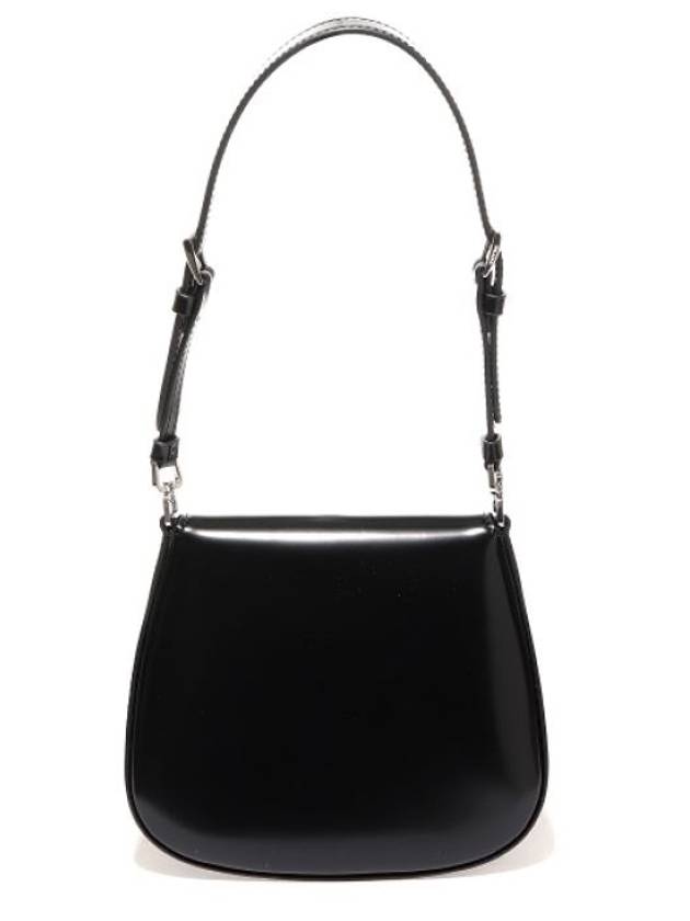 Cleo Brushed Leather Mini Shoulder Bag Black - PRADA - BALAAN 3