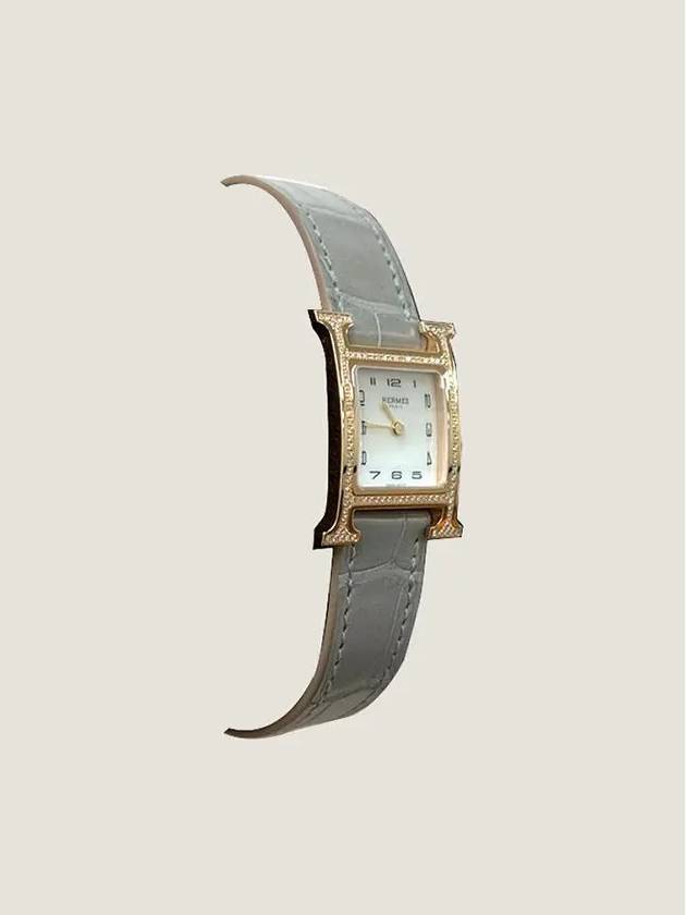 H Hour Bezel Diamond Rose Gold Matte Grease U W055842WW00 - HERMES - BALAAN 2