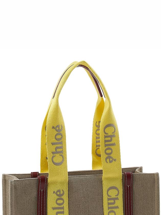 Woody Medium Tote Bag Yellow - CHLOE - BALAAN 8