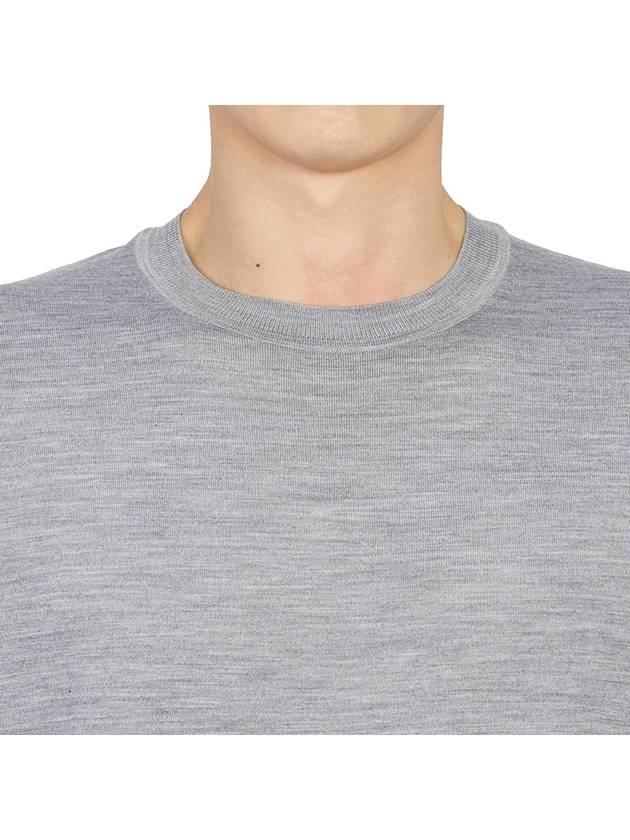 Regal Wool Crew Neck Long Sleeve T-Shirt Gray - THEORY - BALAAN.
