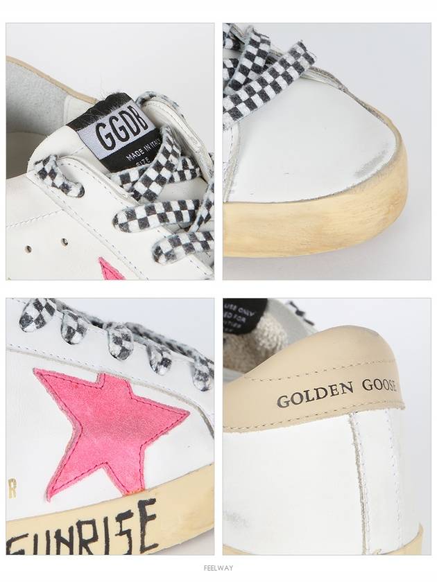 Superstar Suede Star Low Top Sneakers White Pink - GOLDEN GOOSE - BALAAN 3