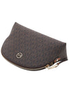 Heritage Large Logo Zip Pouch Bag Brown - MICHAEL KORS - BALAAN 5