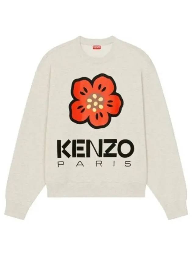 Men's Boke Flower Print Sweatshirt Light Grey - KENZO - BALAAN 2