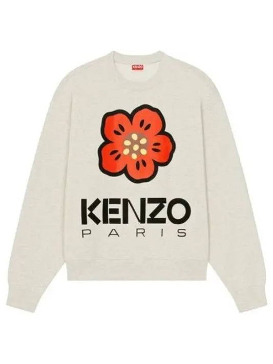 Men's Boke Flower Print Sweatshirt Light Grey - KENZO - BALAAN 2