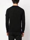 Logo Patch Knit Top Black - STONE ISLAND - BALAAN 5