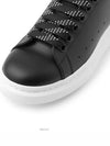 Oversized Leather Tab Low Top Sneakers Black - ALEXANDER MCQUEEN - BALAAN 6