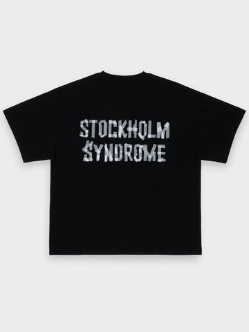 Oversize Fit Paper Tape Tee Black - STOCKHOLM SYNDROME - BALAAN 1