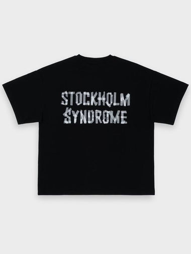 Oversize Fit Paper Tape Tee Black - STOCKHOLM SYNDROME - BALAAN 1