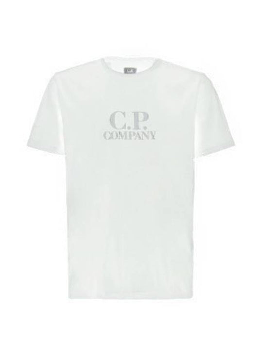 Logo Print Cotton Short Sleeve T-Shirt White - CP COMPANY - BALAAN 1
