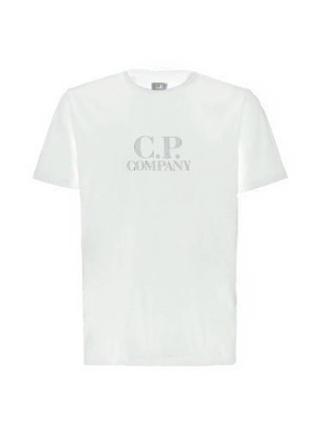 Logo Print Cotton Short Sleeve T-Shirt White - CP COMPANY - BALAAN 1