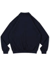 V Heavy Half Zip Up Sweat Logo Sweatshirt Navy - DE GRAND MATIN - BALAAN 4