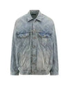 Logo Print Denim Jacket Blue - BALENCIAGA - BALAAN 2