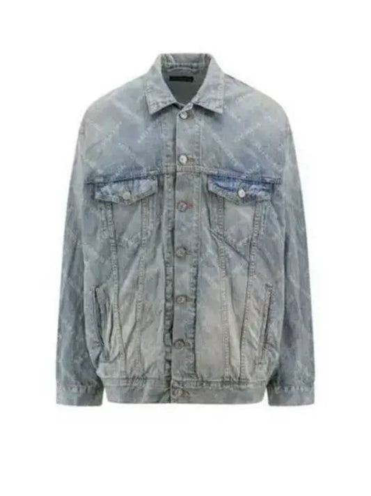 Logo Print Denim Jacket Blue - BALENCIAGA - BALAAN 2