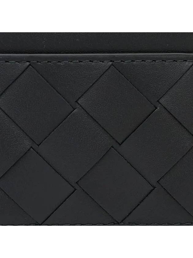 Intrecciato Leather Card Wallet Black - BOTTEGA VENETA - BALAAN 4