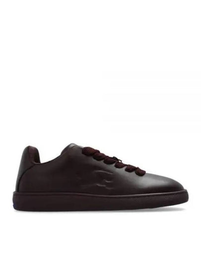 Leather Box Low Top Sneakers Brown - BURBERRY - BALAAN 2