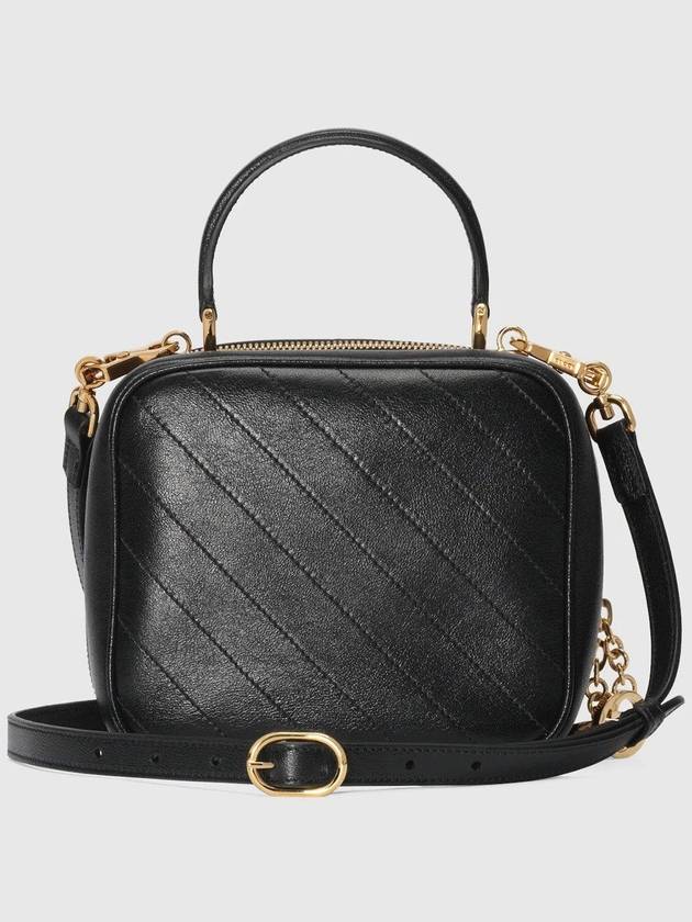 Blondie Top Zipper Leather Shoulder Bag Black - GUCCI - BALAAN 7