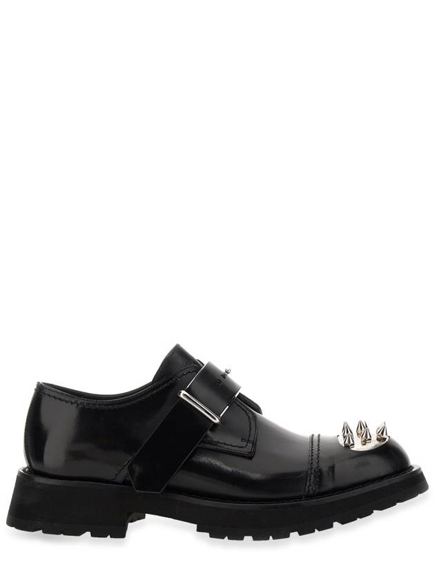 Studded Toe Buckle Strap Loafers Black - ALEXANDER MCQUEEN - BALAAN 2