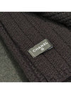 Muffler Cashmere Knitted CC Logo Black - CHANEL - BALAAN 5