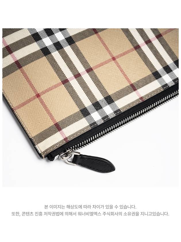 Edin Check Clutch Bag Beige - BURBERRY - BALAAN 3