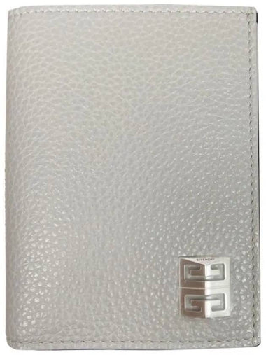 Metal Logo Grain Half Wallet Grey - GIVENCHY - BALAAN 1