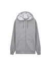 Loose Fit Midweight Zip Up Hoodie Heather Grey - CARHARTT - BALAAN 1